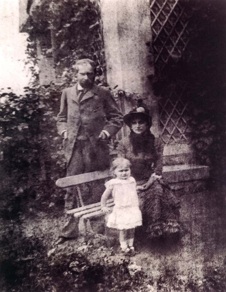 Anonyme Eugene Manet Berthe Morisot et leur fille Julie a Bougival Photographie, 1880, vintage art, modern poster print