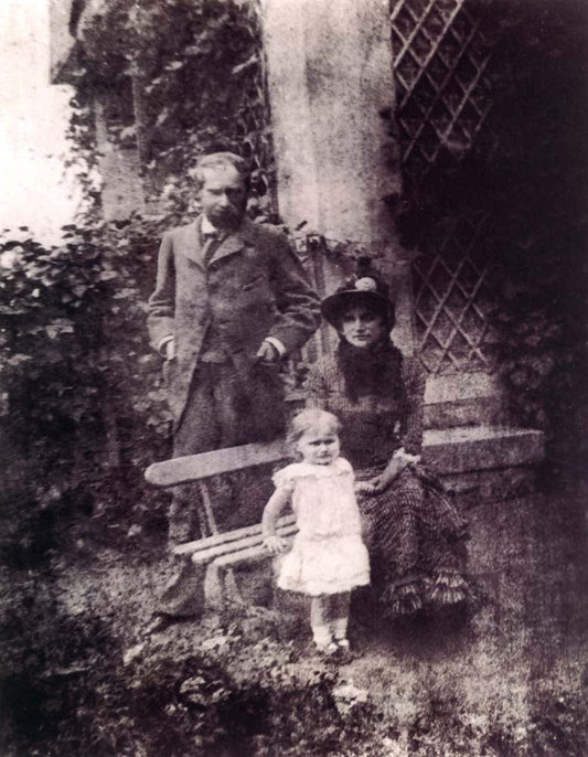 Anonyme Eugene Manet Berthe Morisot et leur fille Julie a Bougival Photographie, 1880, vintage art, modern poster print