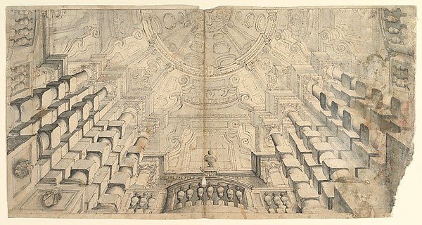 Anonymous, Italian, 17th century:Design for a Ceiling . Stud-16x12"(A3) Poster