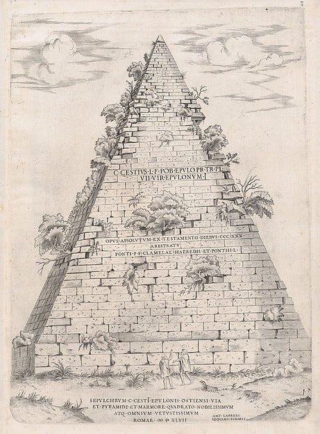 AnonymousSpeculum Romanae Magnificentiae Pyramid of Caius-16x12"(A3) Poster