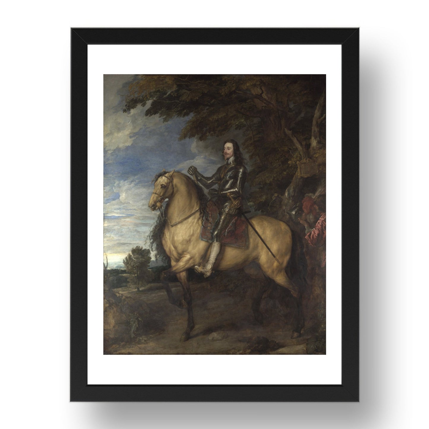 Anthony van Dyck: Equestrian Portrait of Charles I, Poster in 17x13"(A3) Frame