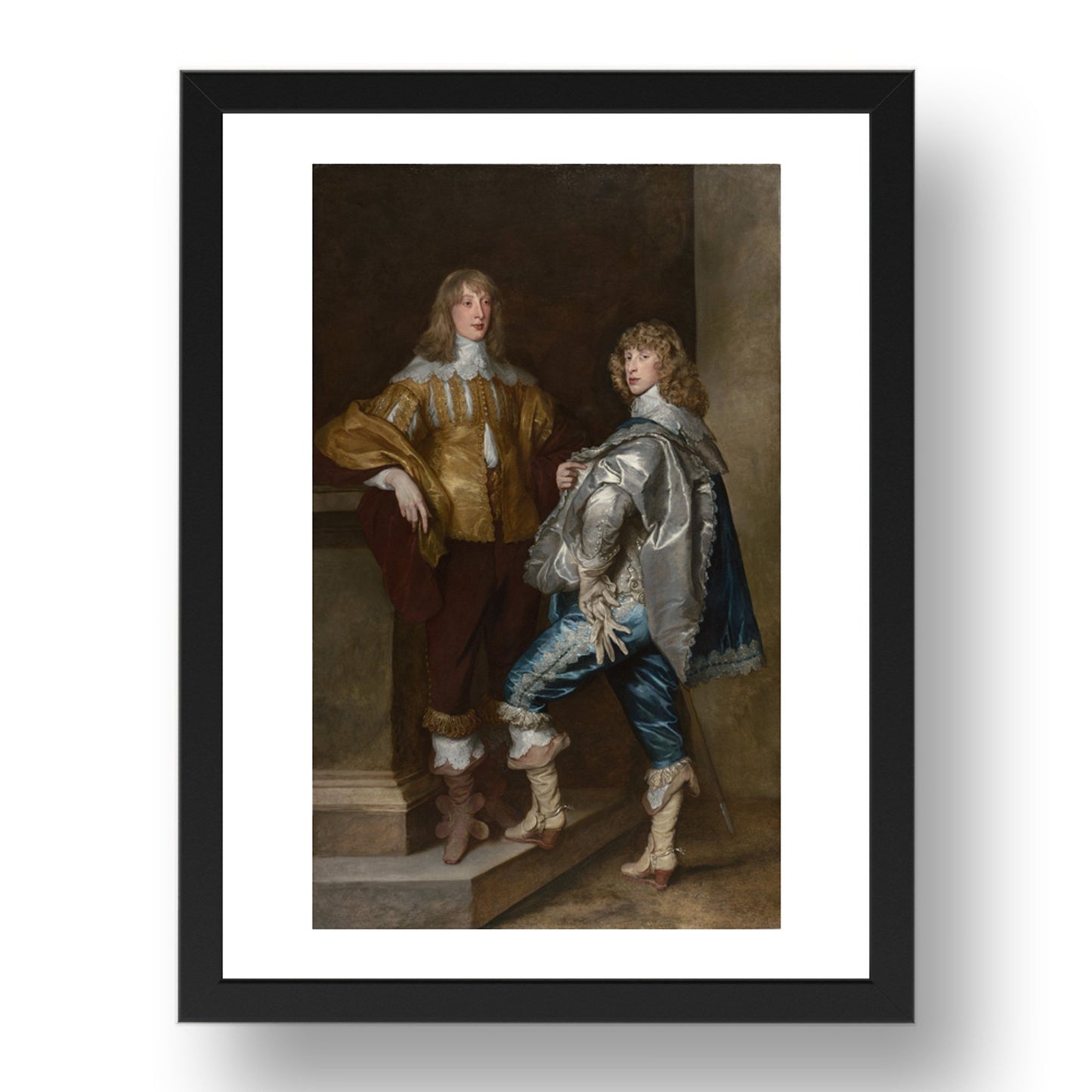 Anthony van Dyck: Lord John Stuart and his Brother, Lord Bernard Stuart, Poster in 17x13"(A3) Frame