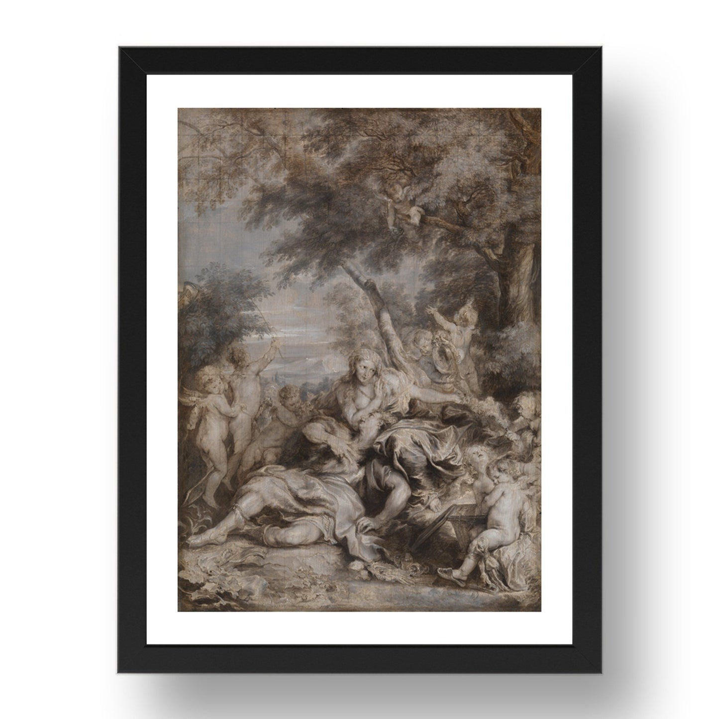 Anthony van Dyck: Rinaldo conquered by Love for Armida, Poster in 17x13"(A3) Frame