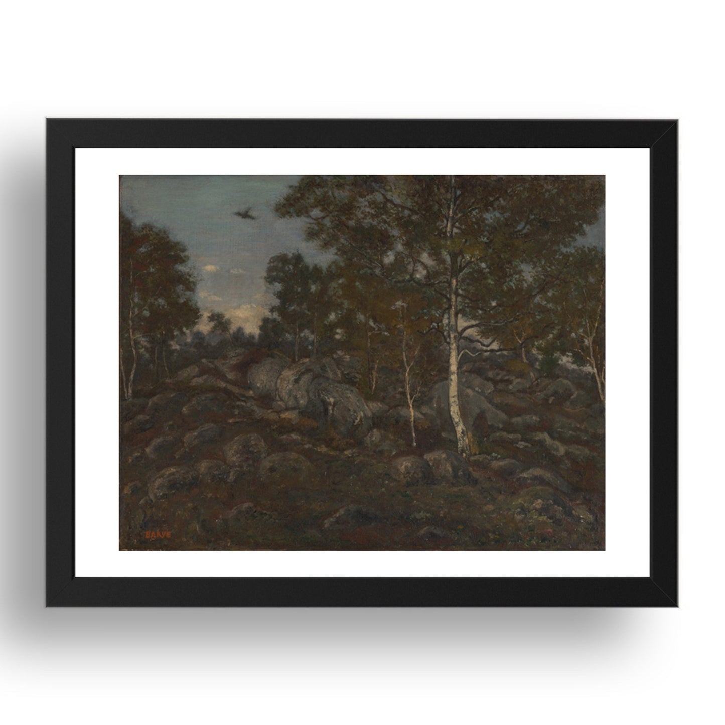 Antoine Louis Barye: The Forest of Fontainebleau, Poster in 17x13"(A3) Frame