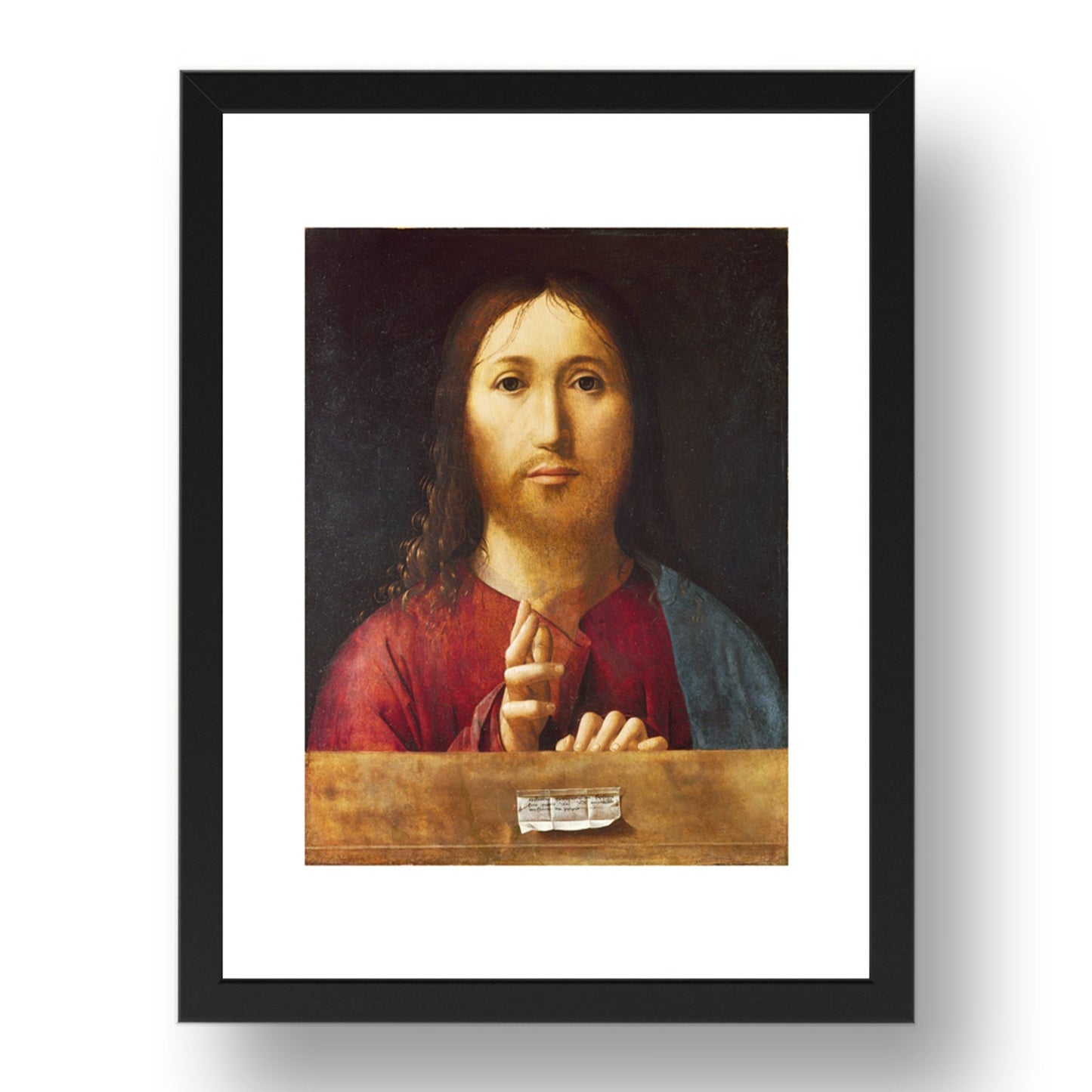 Antonello da Messina: Christ Blessing7x5, Poster in 17x13"(A3) Frame