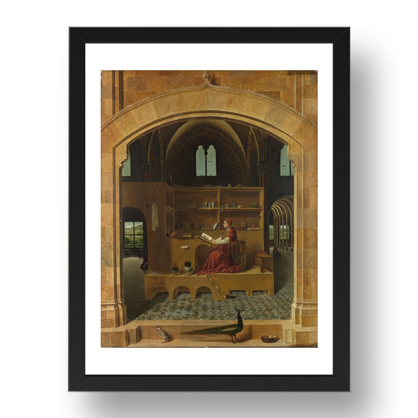 Antonello da Messina: Saint Jerome in his Study, Poster in 17x13"(A3) Frame