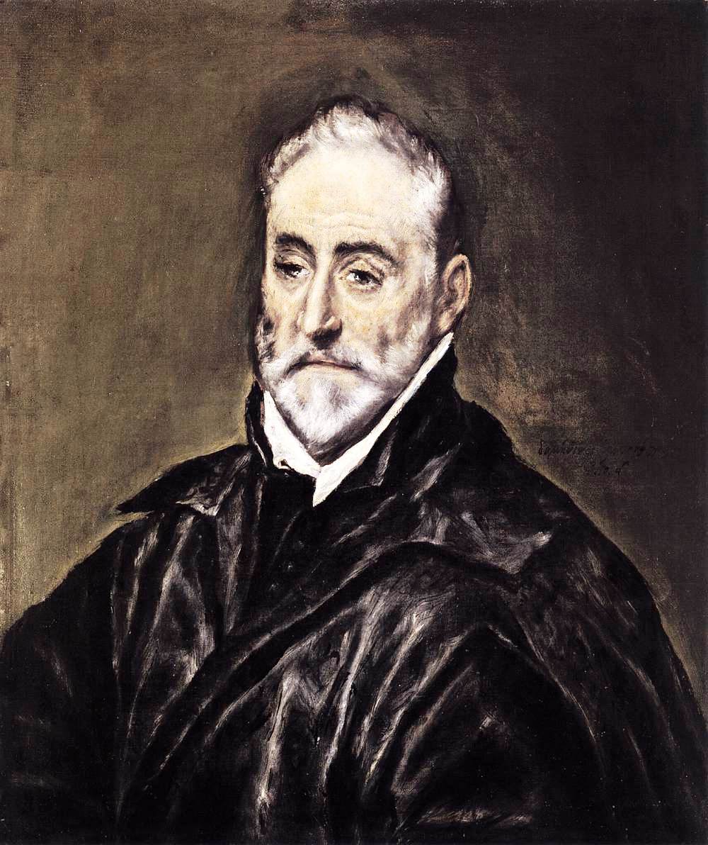 Antonio de Covarrubias, vintage artwork by El Greco, 12x8" (A4) Poster