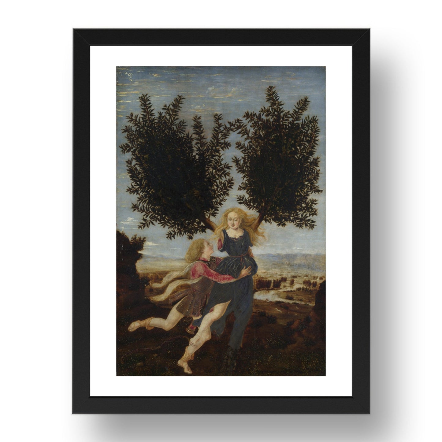 Antonio del Pollaiuolo: Apollo and Daphne, Poster in 17x13"(A3) Frame