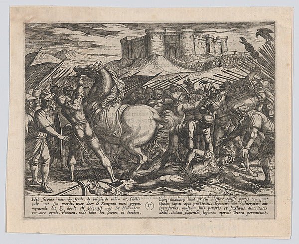 Antonio Tempesta , After Otto van VeenPlate 17 The Romans-16x12"(A3) Poster