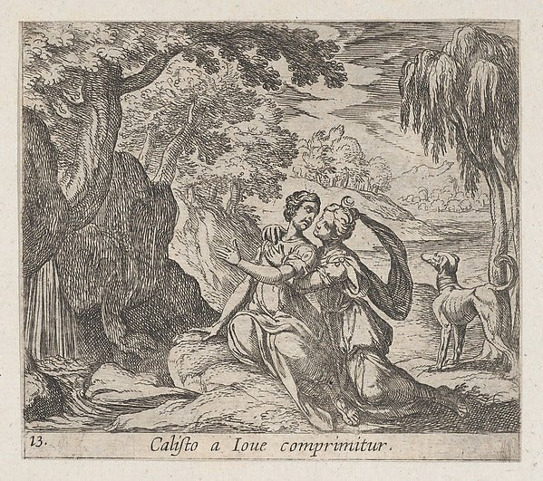 Antonio Tempesta:Plate 13:Jupiter and Callisto from Ovid's-16x12"(A3) Poster