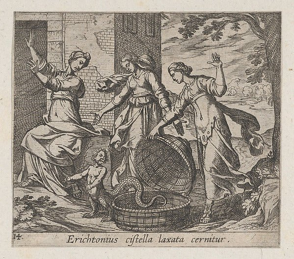 Antonio Tempesta:Plate 14: Erichthonius Released from his Ba-16x12"(A3) Poster