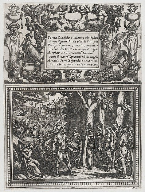 Antonio Tempesta:Plate 18: Illustration to Canto XVIII from-16x12"(A3) Poster