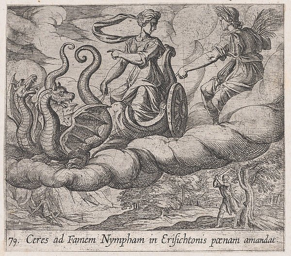 Antonio Tempesta:Plate 79: Ceres Ordering Erysichthon's Puni-16x12"(A3) Poster