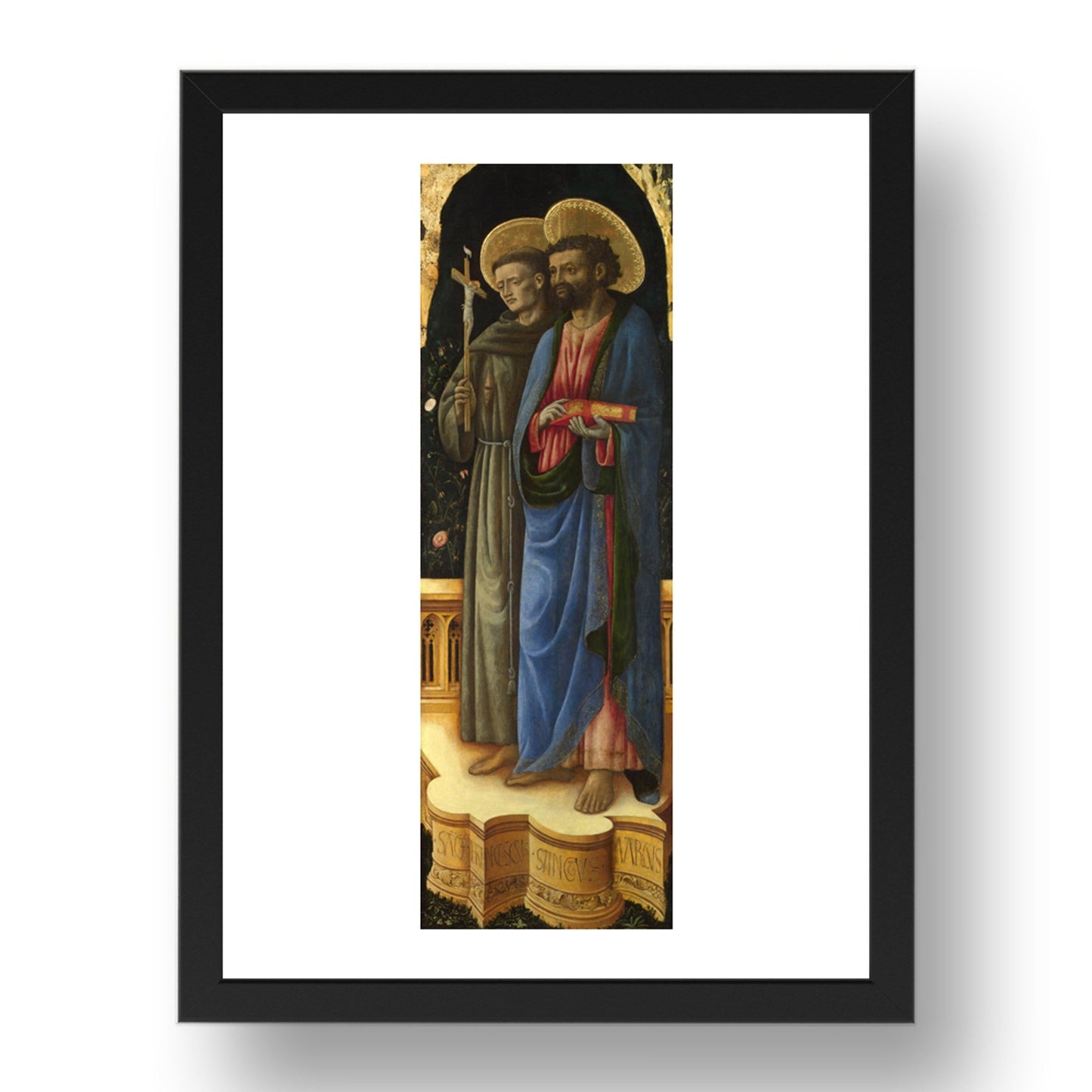 Antonio Vivarini and Giovanni d'Alemagna: Saints Francis and Mark, Poster in 17x13"(A3) Frame