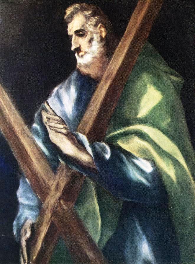 Apostle St Andrew, vintage artwork by El Greco, 12x8" (A4) Poster