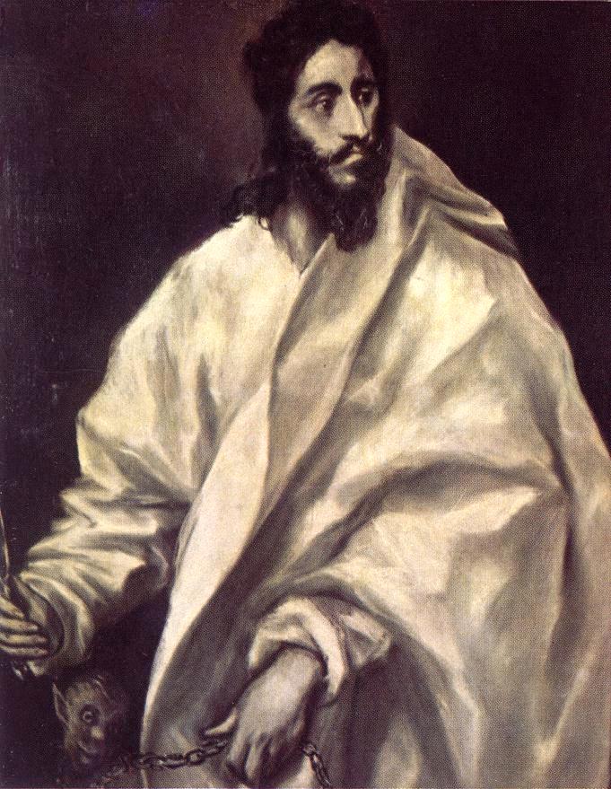 Apostle St Bartholomew, vintage artwork by El Greco, 12x8" (A4) Poster