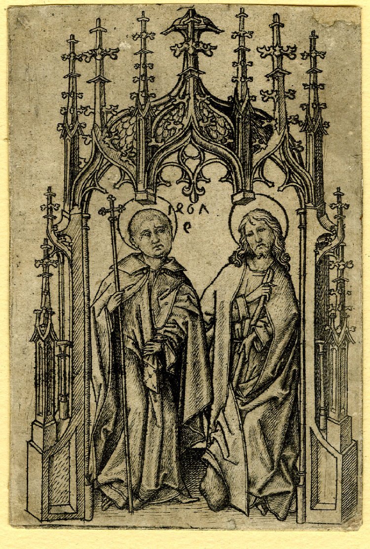 Apôtres Philippe et Jude, vintage artwork by Master E.S., A3 (16x12") Poster Print