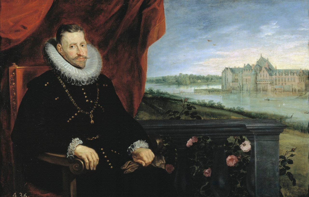 Archduke Alberto de Austria, vintage artwork by Jan Brueghel the Elder, 12x8" (A4) Poster