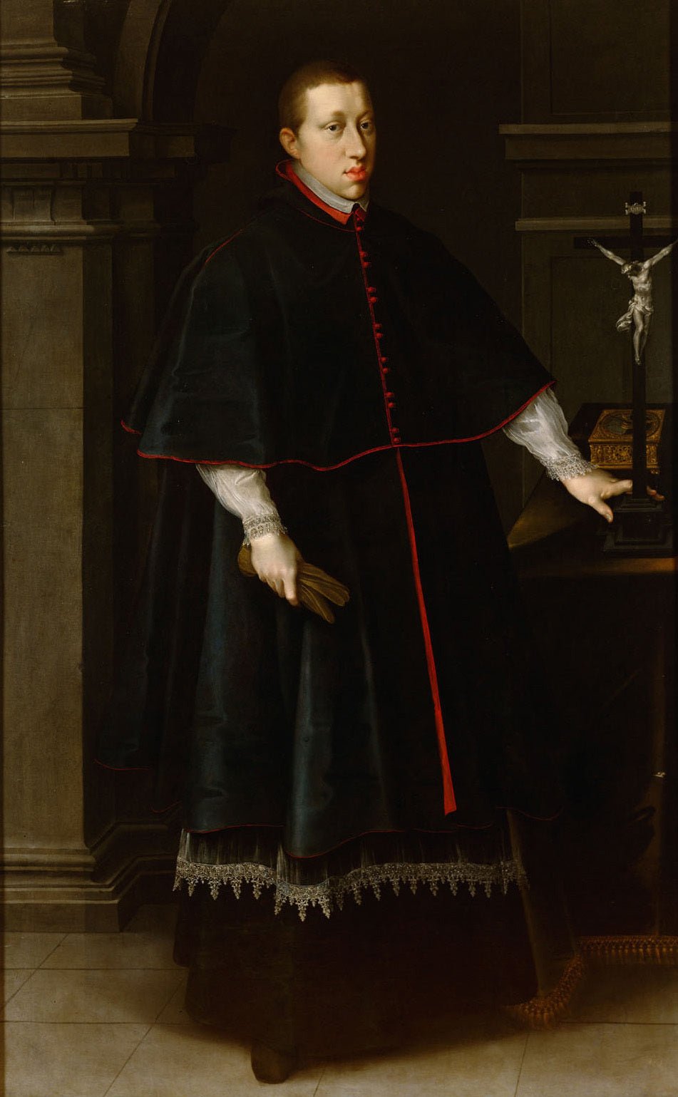 Archduke Herzog Leopold V (1586-1632) in Religious Attire, vintage artwork by Joseph Heintz the Elder, A3 (16x12") Poster Print