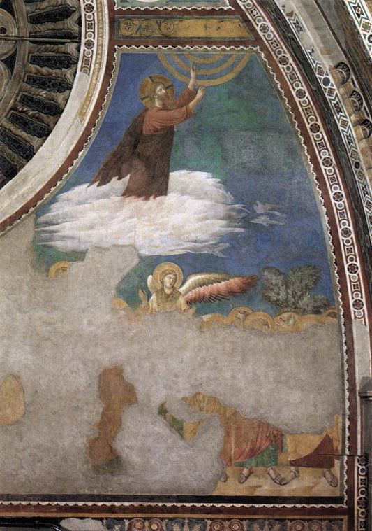 Ascension of Christ (Upper Church, San Francesco, Assisi), vintage artwork by Giotto, 12x8" (A4) Poster