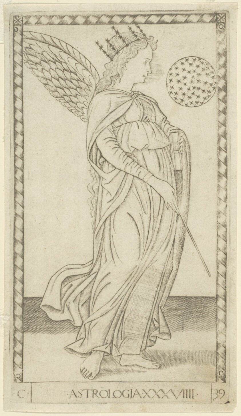 Astrology, plate 29 from Arts and Sciences by Master of the E-Series Tarocchi, 23x16"( A2 size ) Poster Print