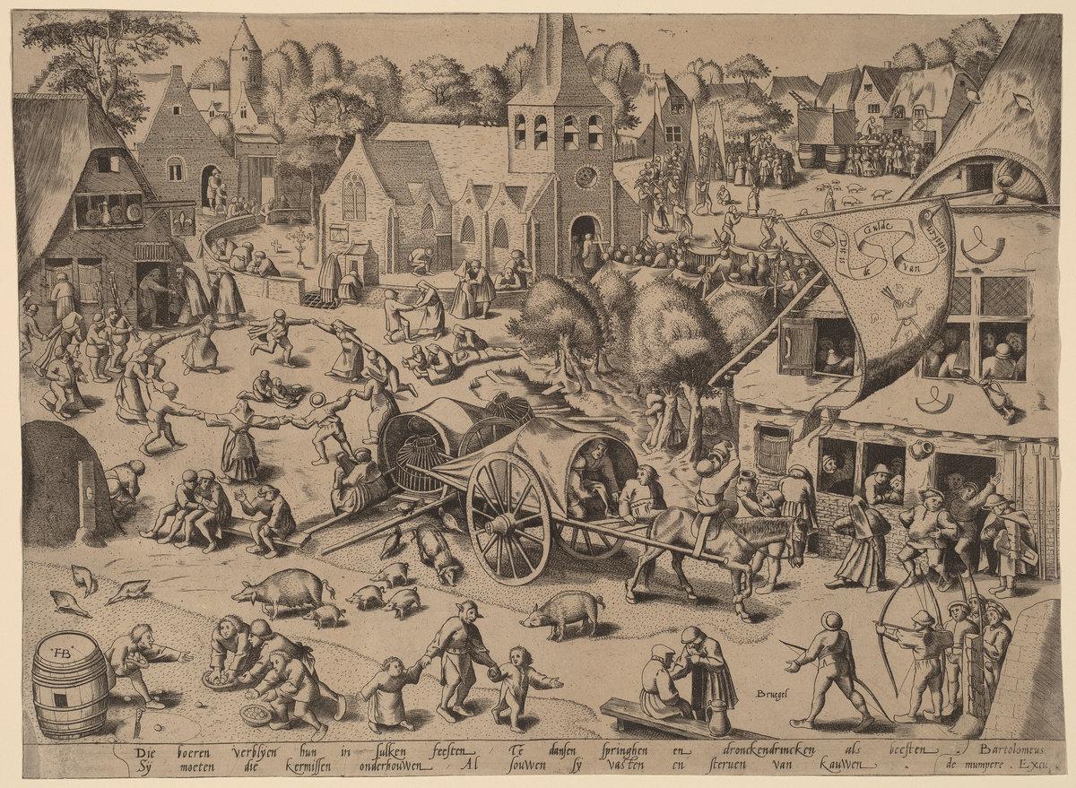 Attributed to Franz Hogenberg after Pieter Bruegel the Elder,16x12"(A3) Poster