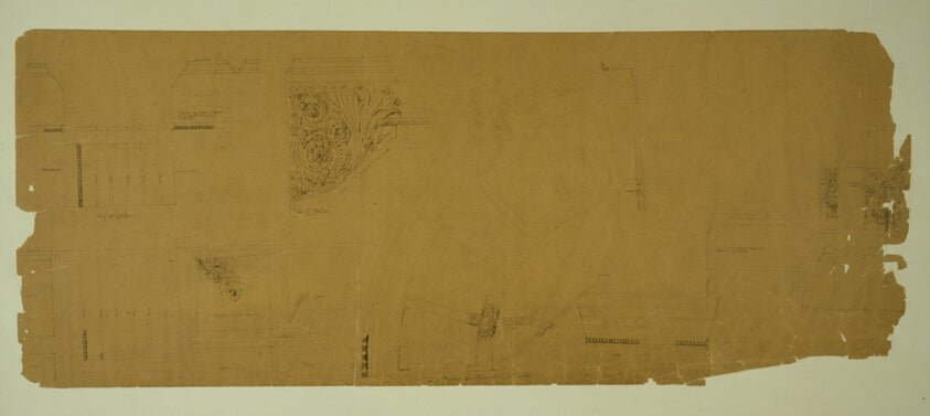 Auditorium Building, Chicago, Illinois, Plaster Details for Vestibule Arch by Adler and Sullivan, 23x16"( A2 size ) Poster Print