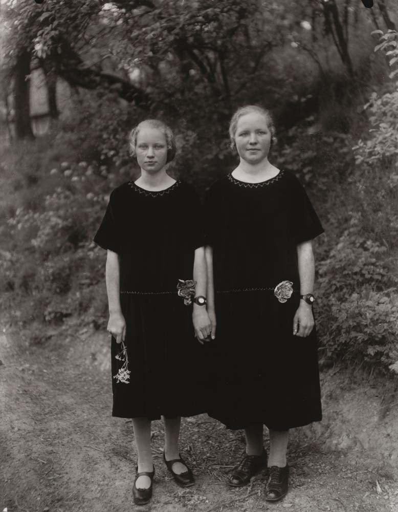 August Sander - Sisters, vintage historic photograph, modern poster print