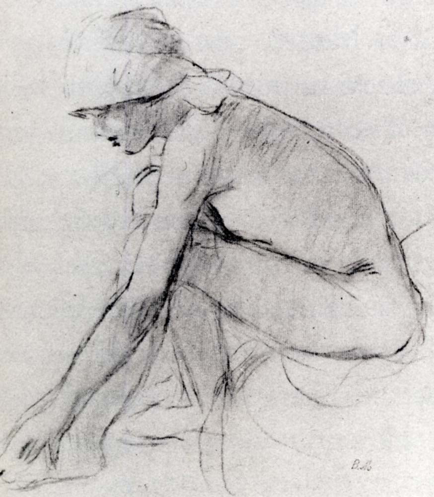 Baigneuse Bather by Berthe Morisot, 1891, vintage art, modern poster print