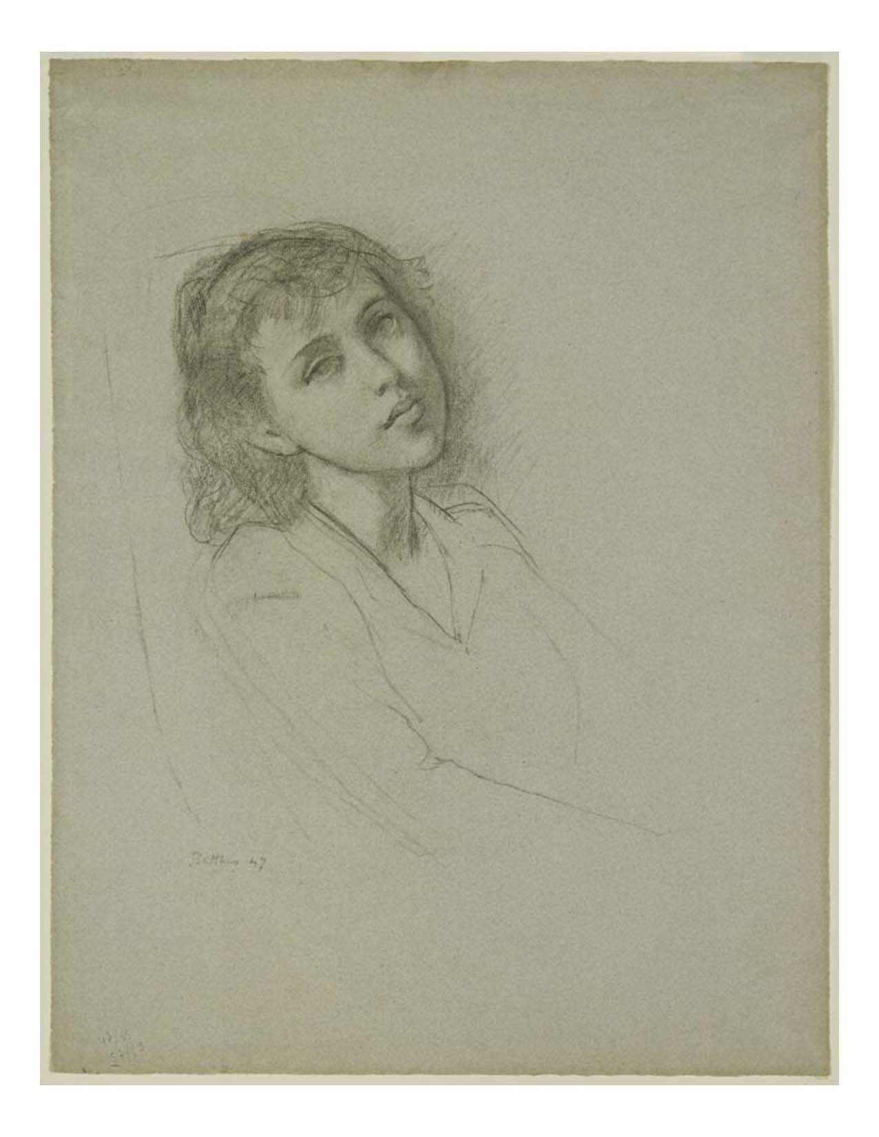 Balthus - A Young Girl, 16x12" (A3) Poster Print