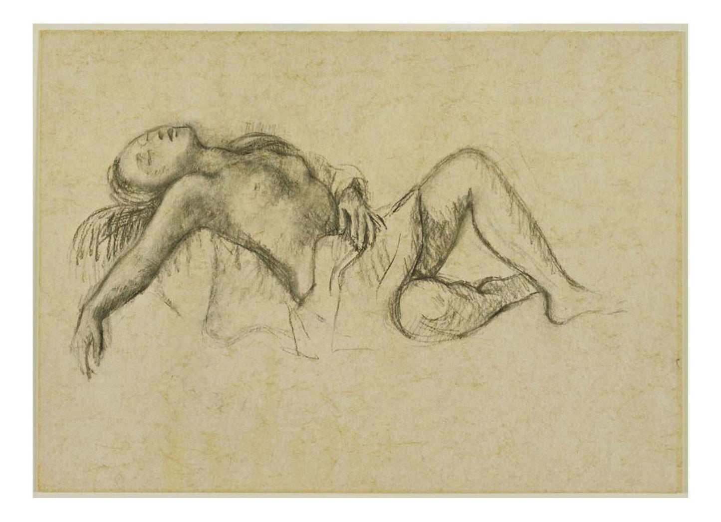 Balthus - Reclining Nude, 16x12" (A3) Poster Print