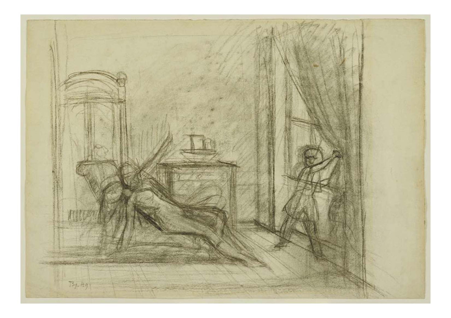 Balthus - Study for The Room, 16x12" (A3) Poster Print