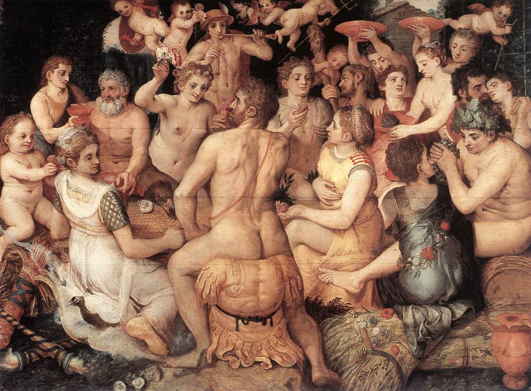 Banquet of the gods, vintage artwork by Frans Floris, A3 (16x12") Poster Print