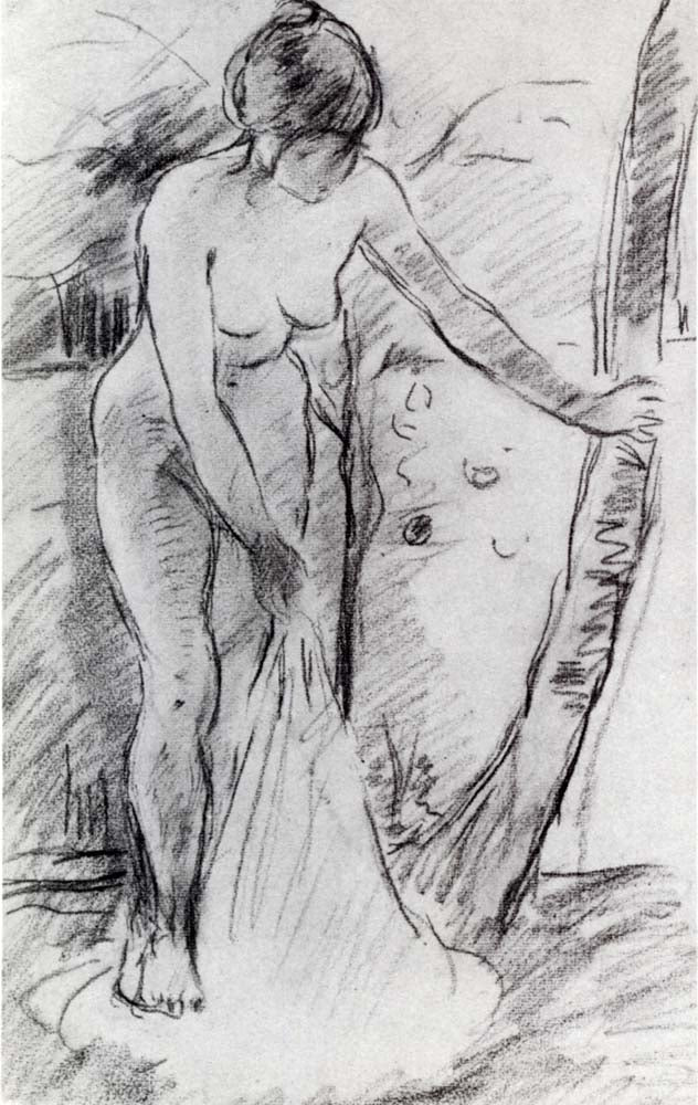 Bather Upright by Berthe Morisot, 1888, vintage art, modern poster print