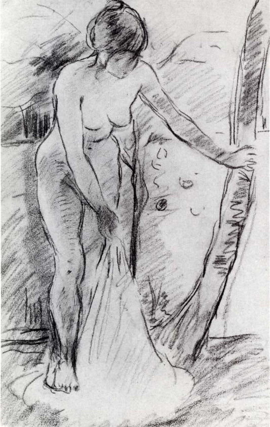 Bather Upright by Berthe Morisot, 1888, vintage art, modern poster print