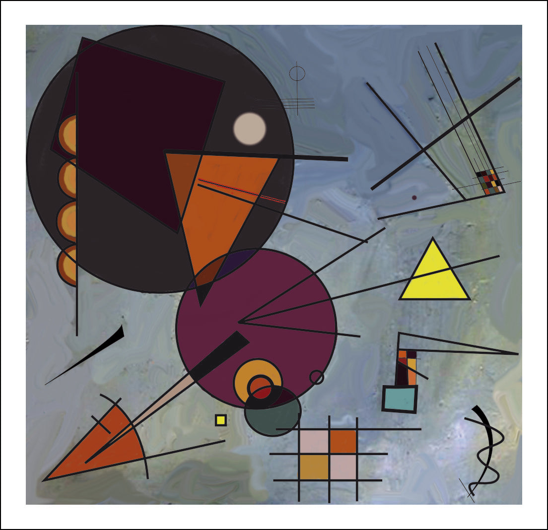 Classic Vintage Artwork02 by Wassily Kandinsky, 12x8"(A4) Poster Print