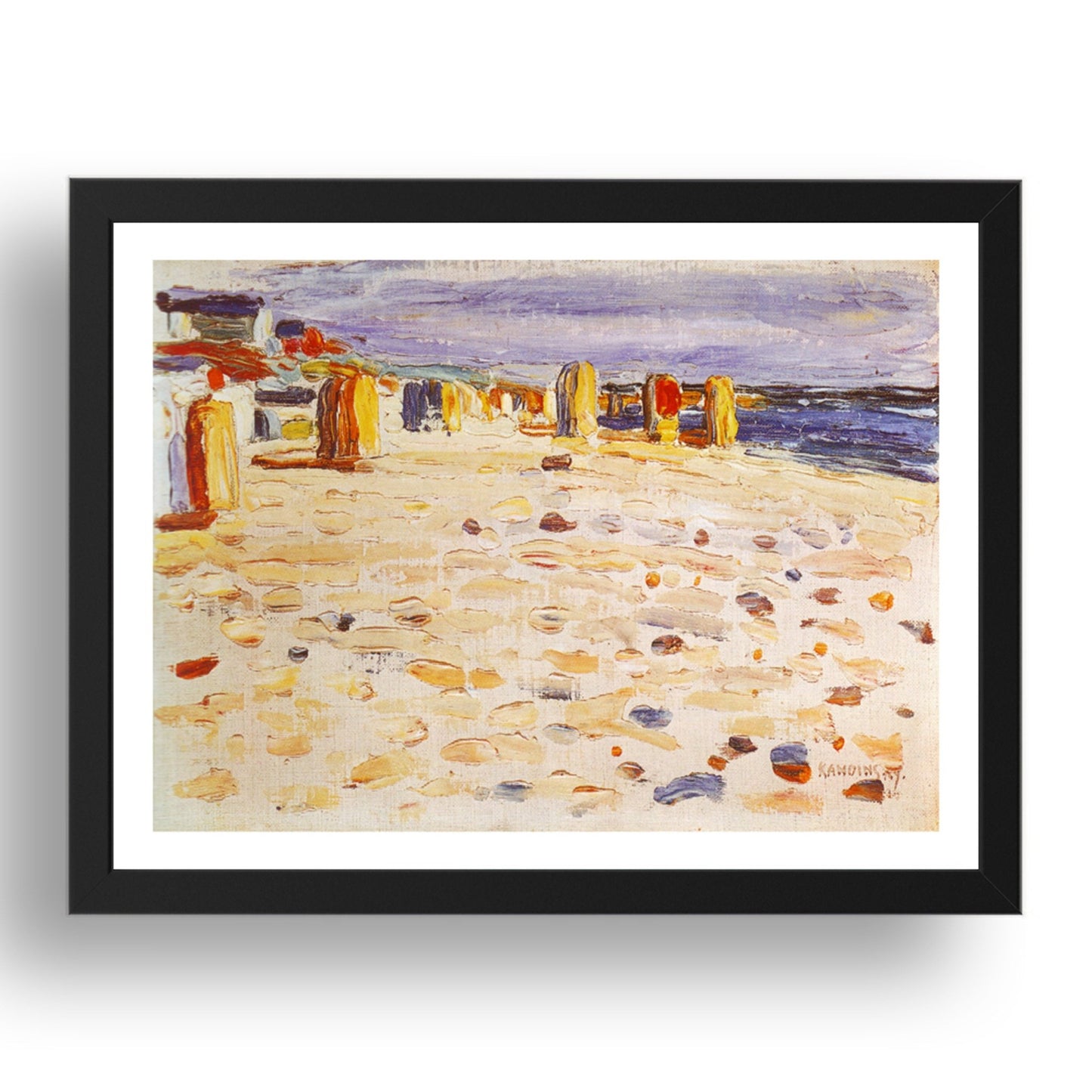 Beach Baskets In Holland by Wassily Kandinsky, 17x13" Frame