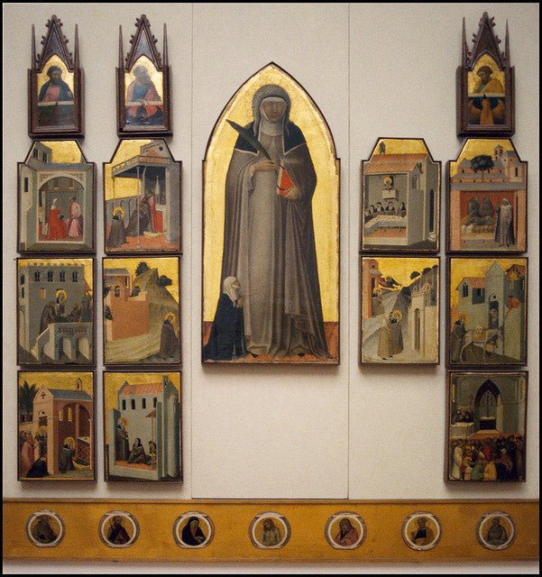 Beata Umilta Altarpiece by Pietro Lorenzetti, vintage art, modern poster print