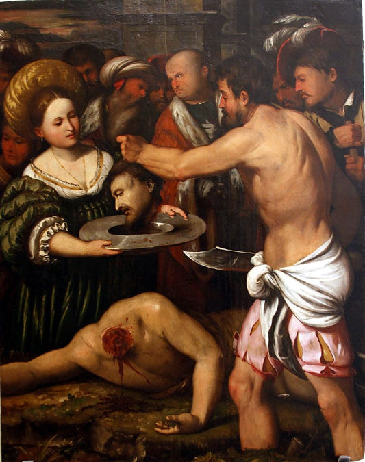 Beheading of St. John the Baptist, vintage artwork by Callisto Piazza da Lodi, A3 (16x12") Poster Print