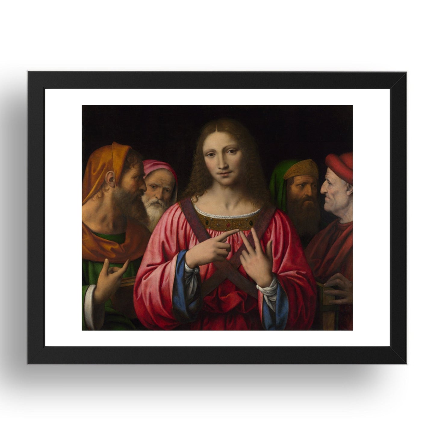 Bernardino Luini: Christ among the Doctors, Poster in 17x13"(A3) Frame