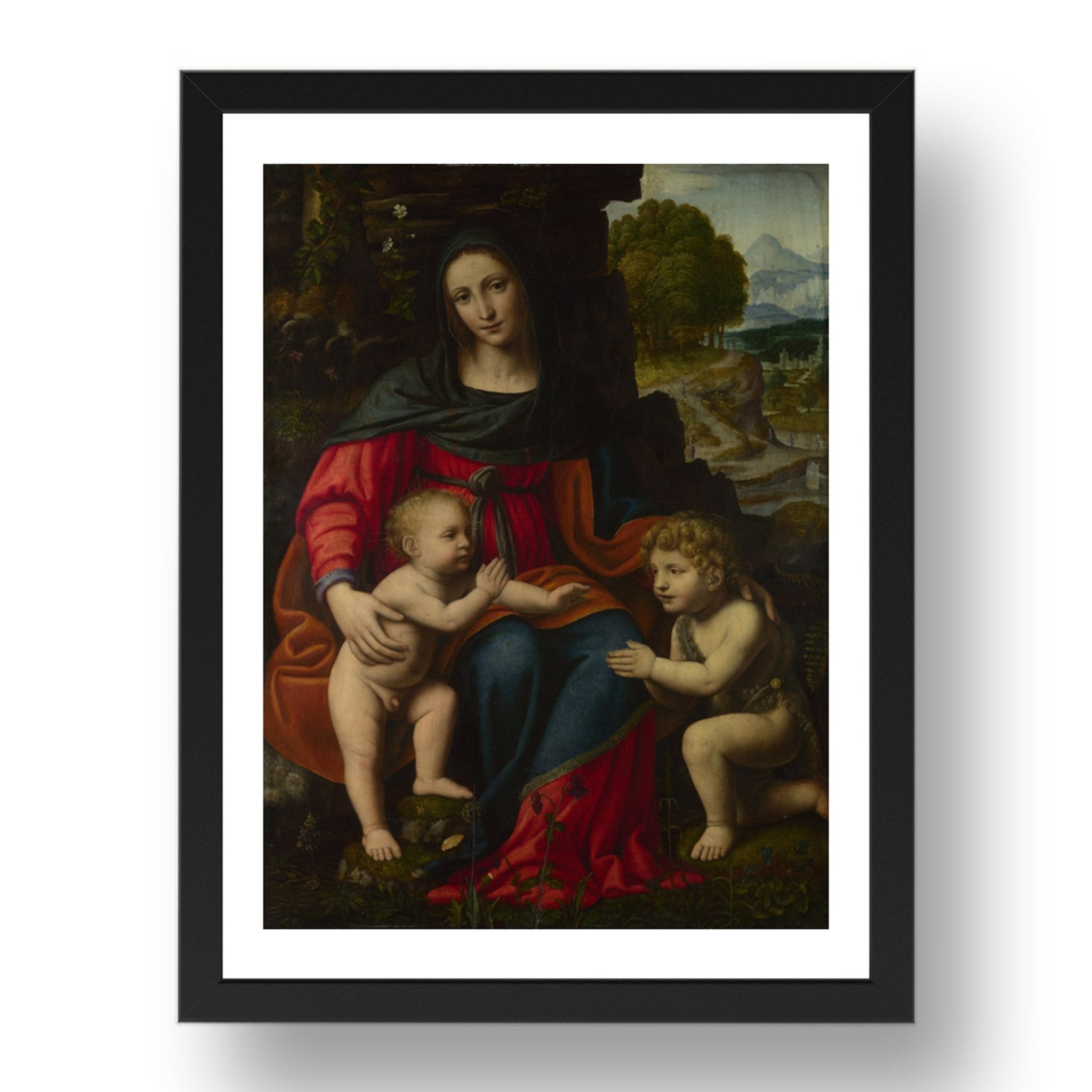 Bernardino Luini: The Virgin and Child with Saint John, Poster print ...