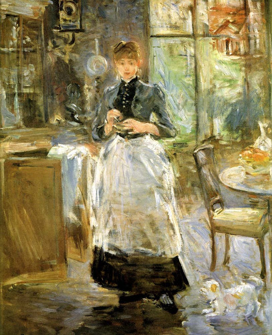 Berthe Morisot Dans la Salle a manger, 1884, vintage art, modern poster print