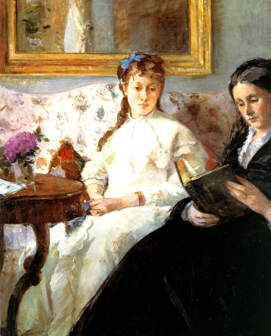Berthe Morisot La Mere et la Soeur de Artiste Detail by Berthe Morisot, 1870, vintage art, modern poster print
