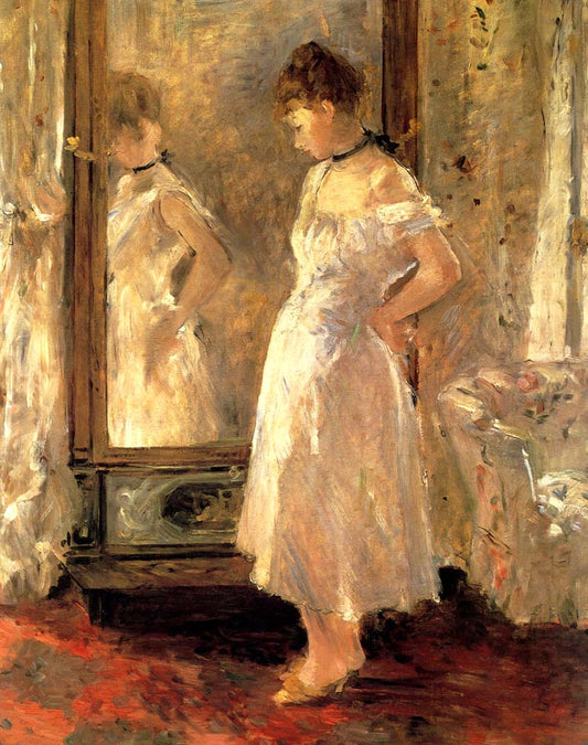 Berthe Morisot Psyche Detail PEINTURE Detail HUILE SUR TOILE by Berthe Morisot, 1876, vintage art, modern poster print