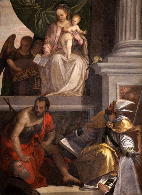 Bevilacqua Lazise Altarpiece, vintage artwork by Veronese, A3 (16x12") Poster Print