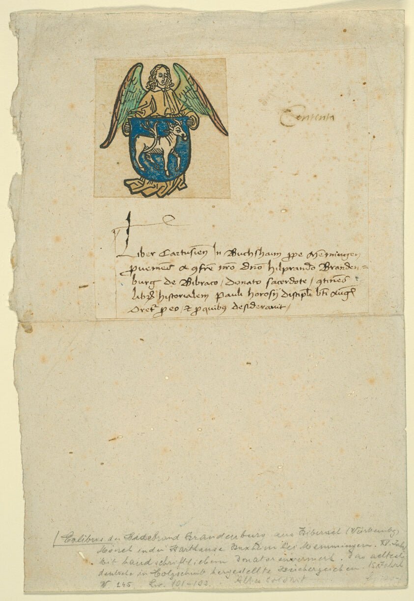 Bookplate of Hildebrand von Brandenburg by Artist unknown, 23x16"( A2 size) Poster Print
