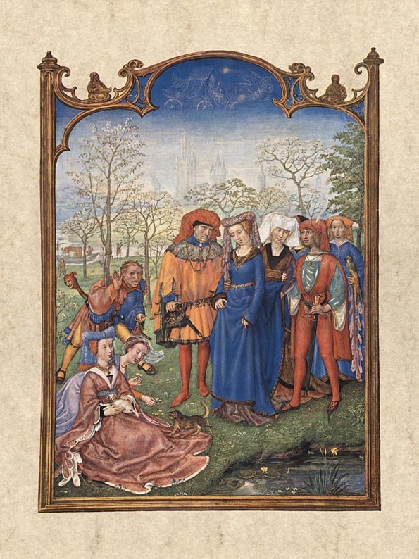 Breviarium Grimani - April, vintage artwork by Simon Bening, A3 (16x12") Poster Print