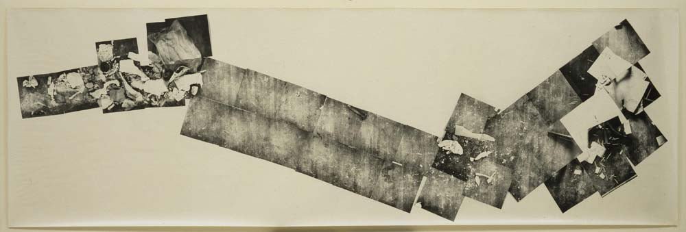 Bruce Nauman - Composite Photo of Two Messes on the Studio Floor, vintage historic photograph, modern poster print