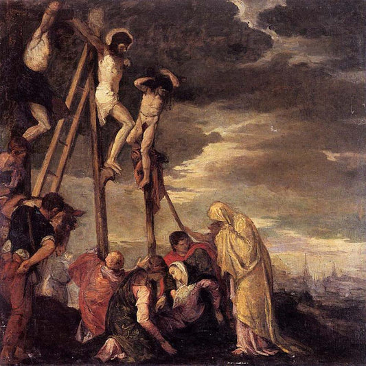 Calvary after Veronese - 1858 - by Berthe Morisot, vintage art, modern poster print