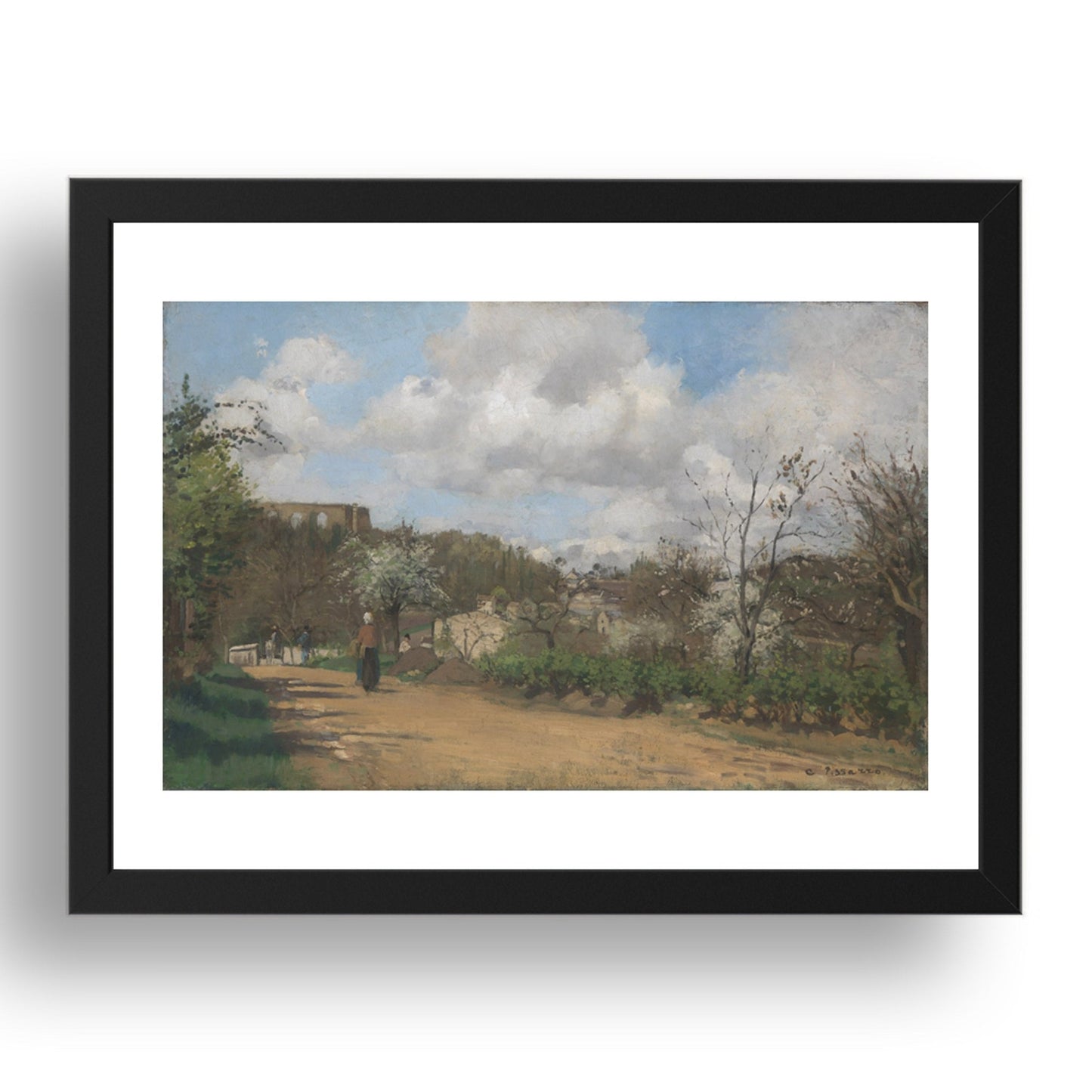 Camille Pissarro: View from Louveciennes, Poster in 17x13"(A3) Frame